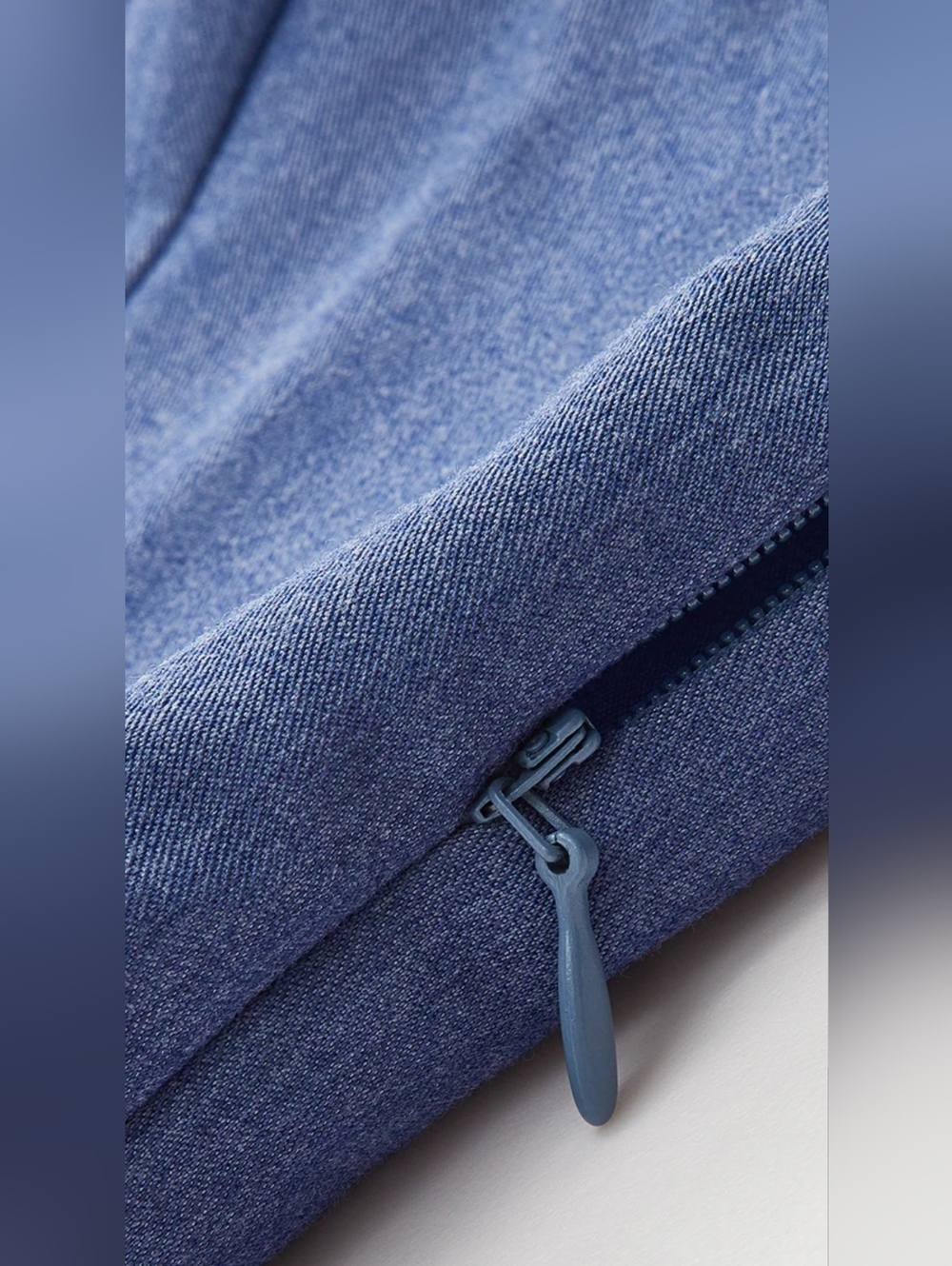 COMMENSE Metal Button Halter Neck Pleated Dress Supersoft Light Blue Medium NWT - Picture 4 of 12